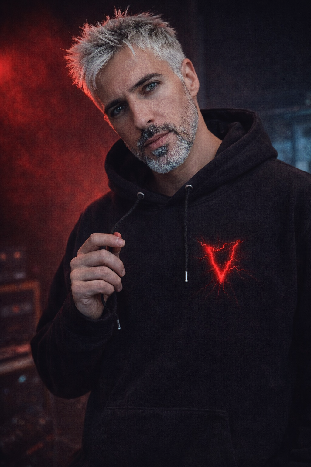Hoodie Black-Vein – Sweat Rock Premium | Rock Runs In Us