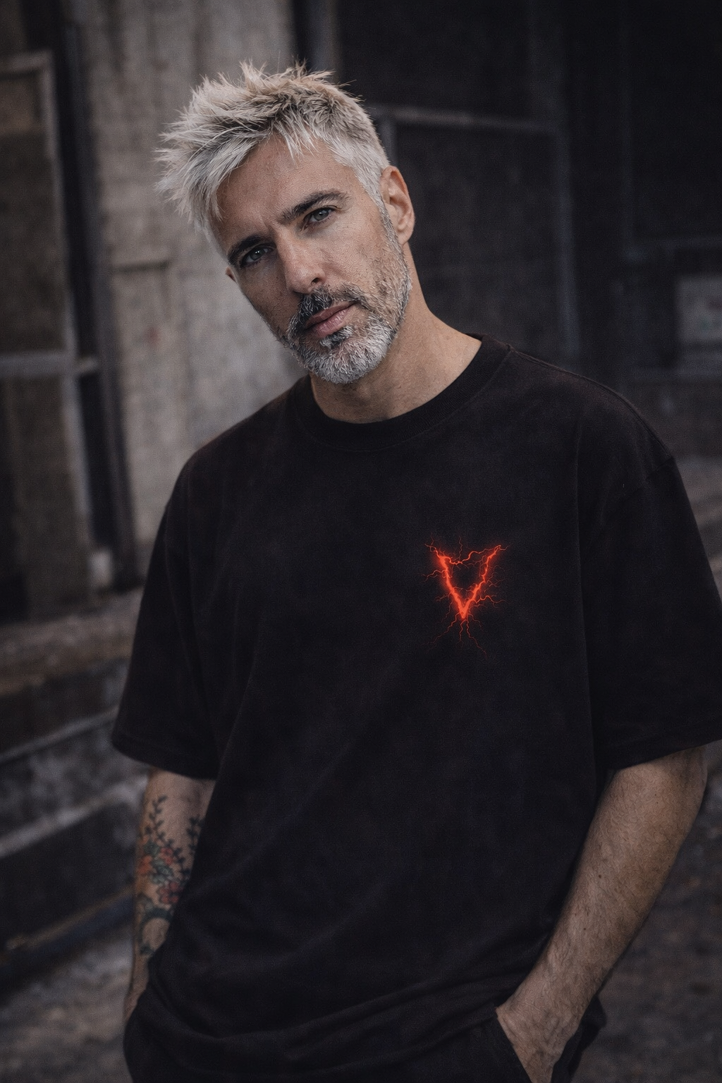 T-shirt Oversize Black-Vein – Streetwear Rock Premium | Logo Veines Rouge
