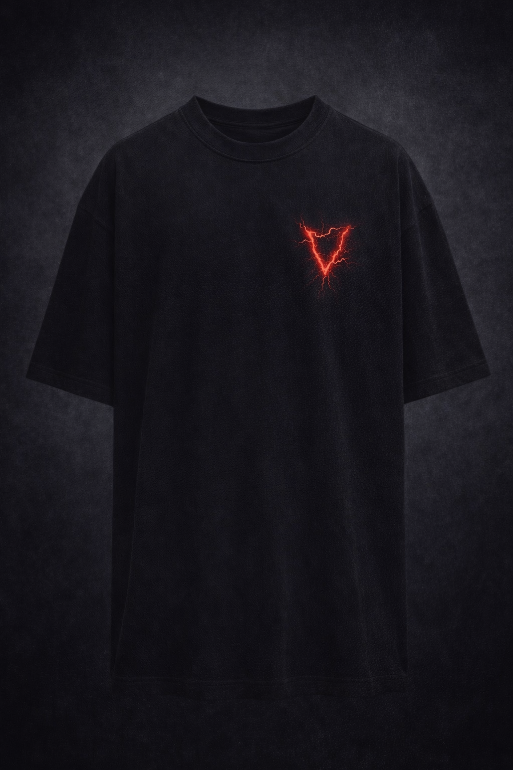 T-shirt Oversize Black-Vein – Streetwear Rock Premium | Logo Veines Rouge